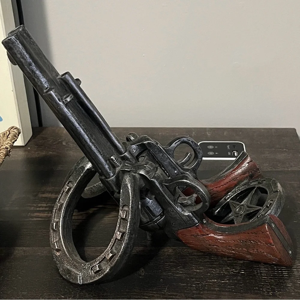 Pier 1 Double Six Shooter Wine Bottle Holder EUC